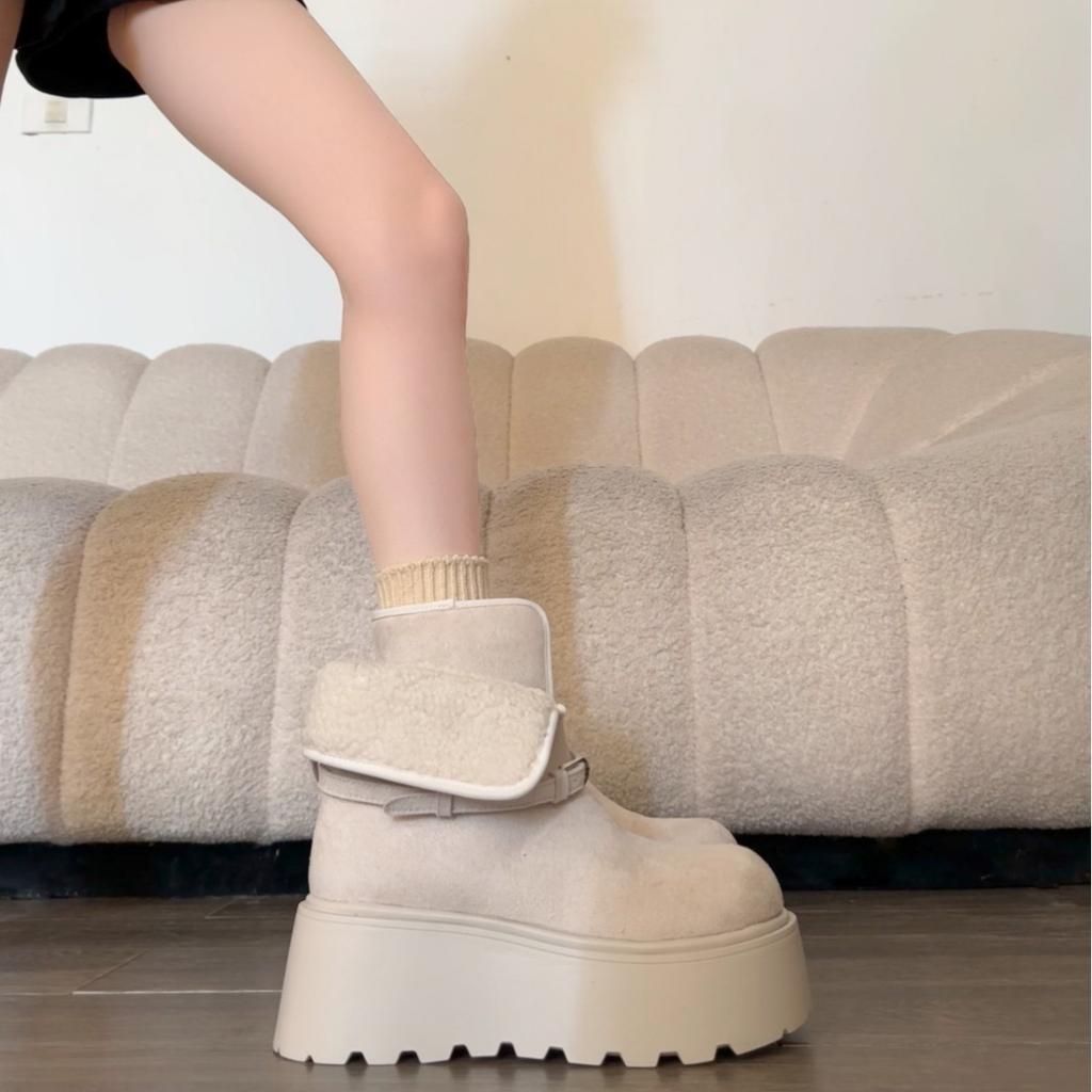 Western Cowboy Boots Pile Boots Women's New Thin with Skirt Suede Long Boots Large Pant Pants Boots