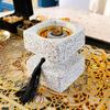 Square Layer Tassels Resins Incenses Burners Holder Stand Vintages Decoration for Study Room Bedroom Home