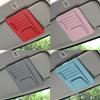 Car Universal Sun Visor Organizer Multi-Pocket Auto Interior Accessories Pocket Organizer Car Document Storage Pouch Pen Holder