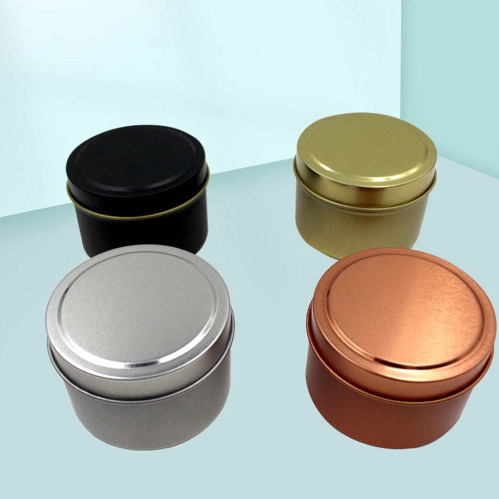 12pack/lot Metal Candle Tins Easy To Clean And Leak-proof Storage Containers Round Metal Tins