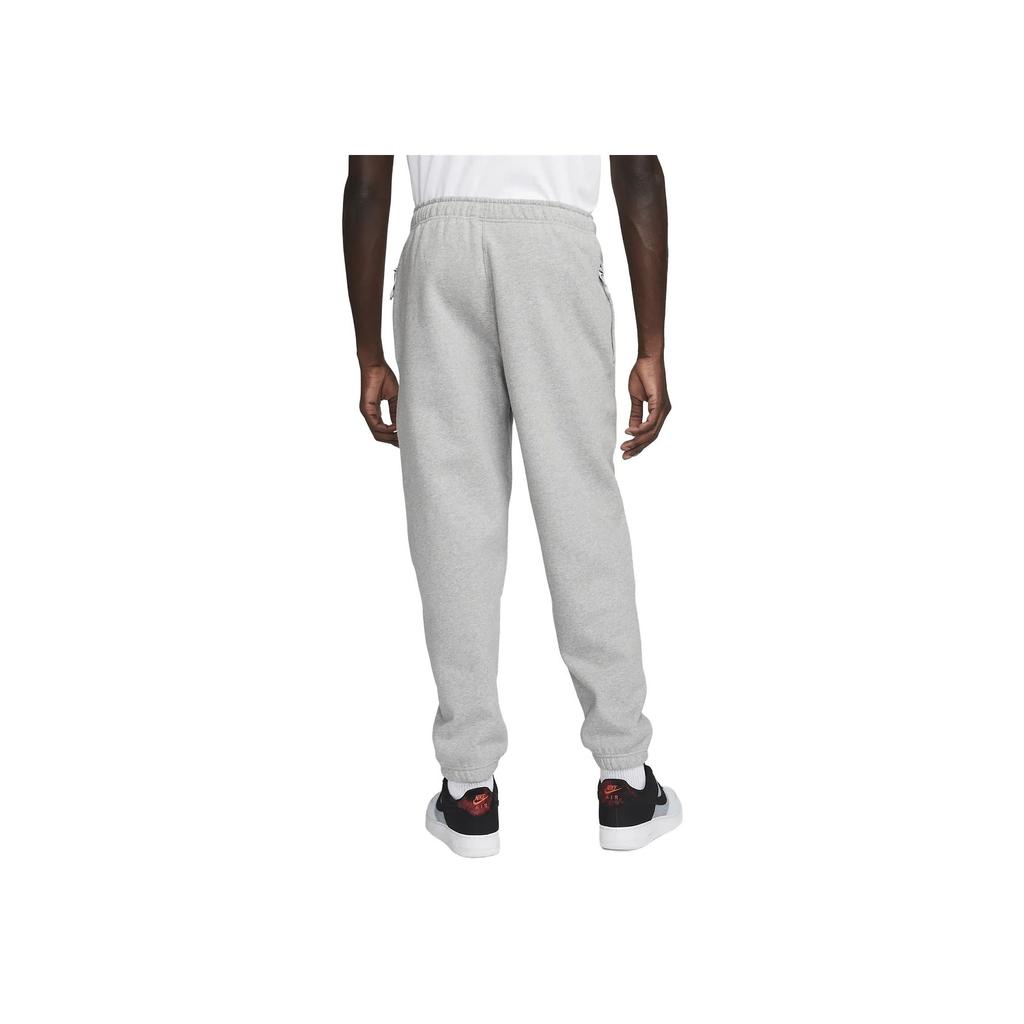 Nike Solo Swoosh Fleece Pants Dark Grey Heather/White Men Bottoms DX1364-063