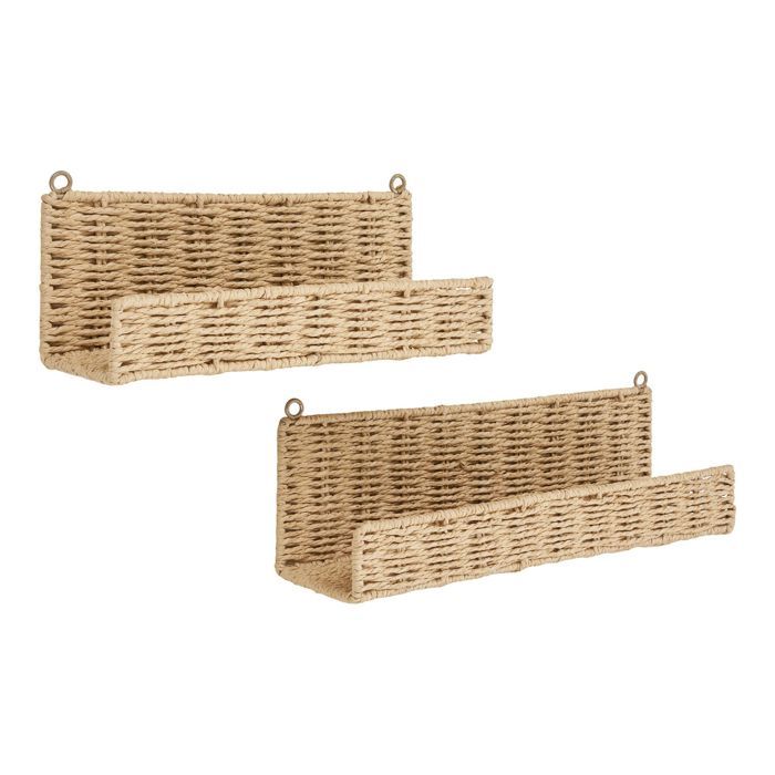 Treviso Wall Shelf Set of 2 Natural.