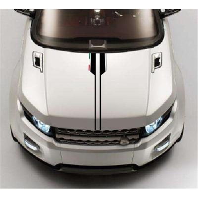 Universal Car Hood Decal Vinyl Stripe Stickers Black Car Head Decor Waterproof