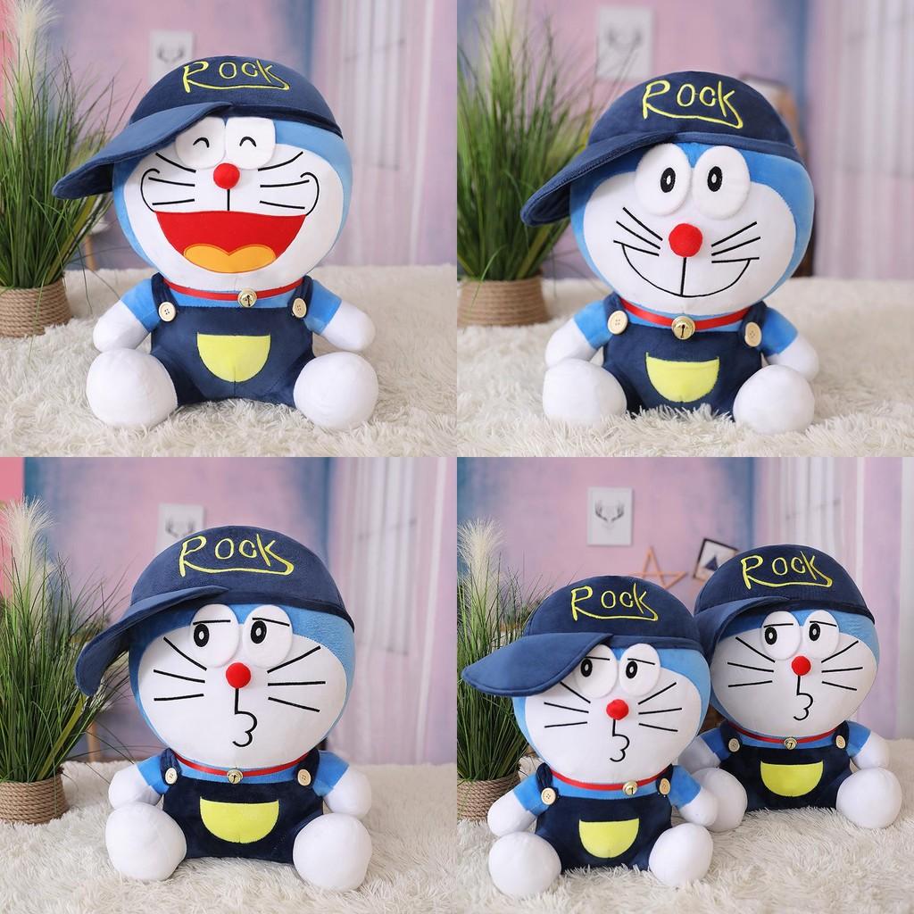Adorable New Plush Toy Doraemon Doll With Hat Featuring Fun Cartoon Design For Kids