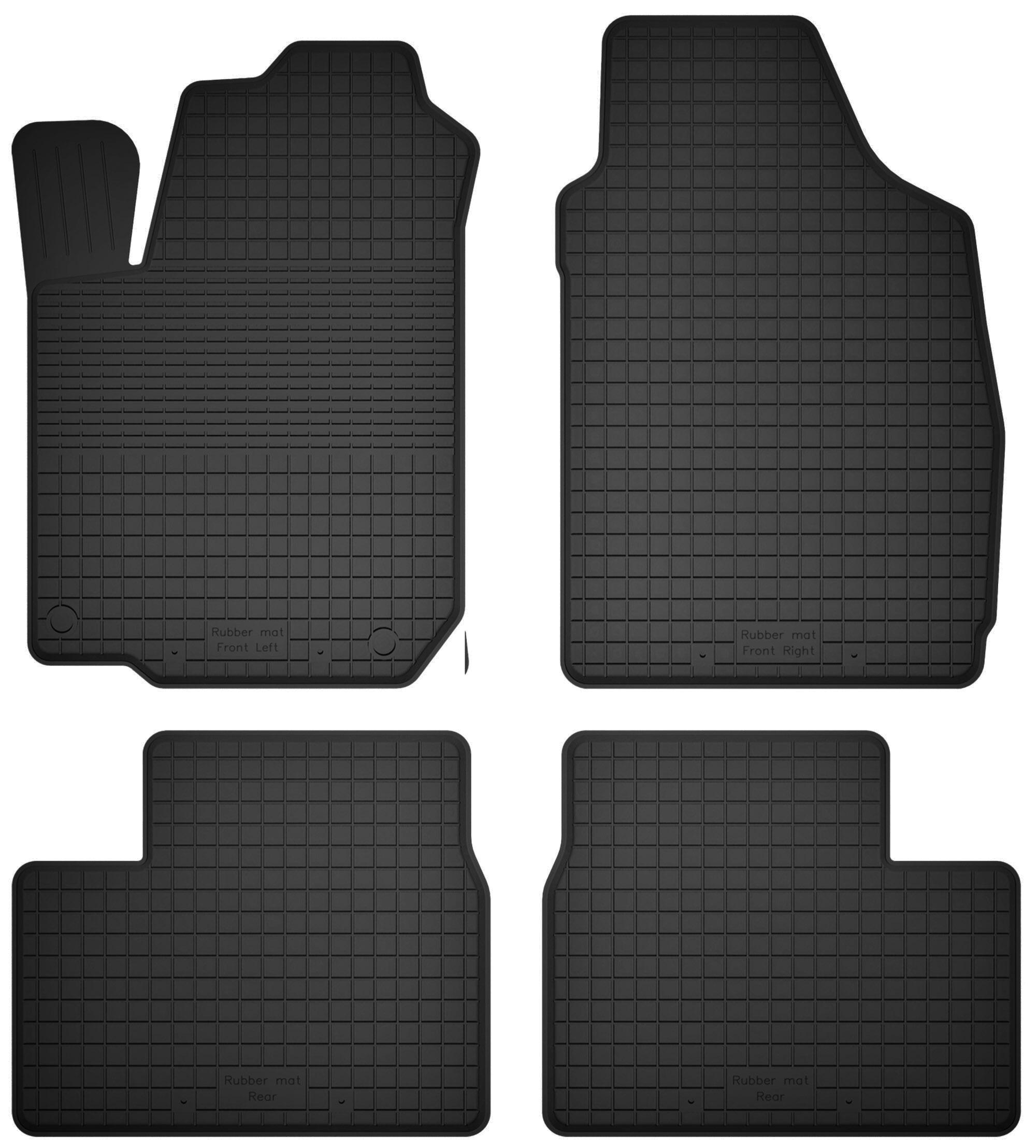 Rubber car mats, set of 4, universal for: Daihatsu Trevis hatchback (2006-2009)