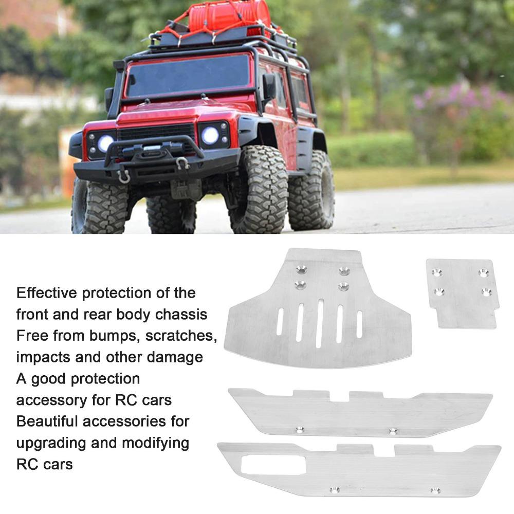 Stainless Steel Skid Plate Guard Chassis Armor for Traxxas 2WD 1/10 RC Car Upgrade Parts