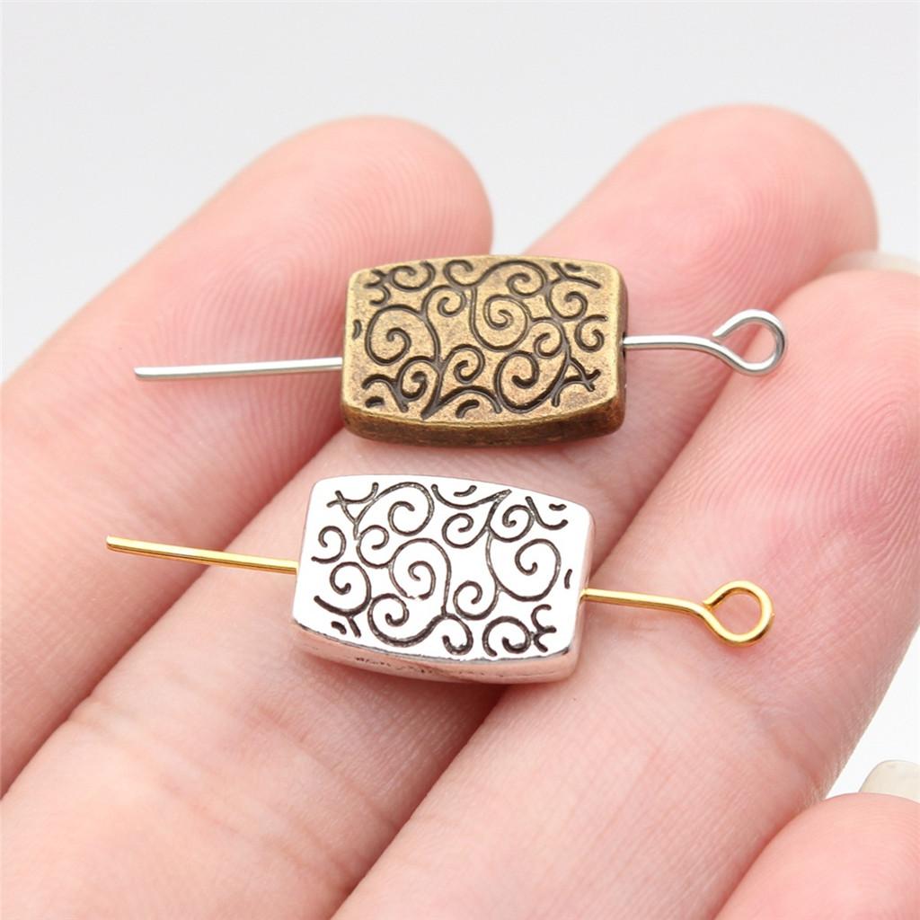 Geometric Small-Hole Spacer Beads Mini Antique Bronze Zinc Alloy Jewelry Making Fix Bead Position Style Bead Spacers