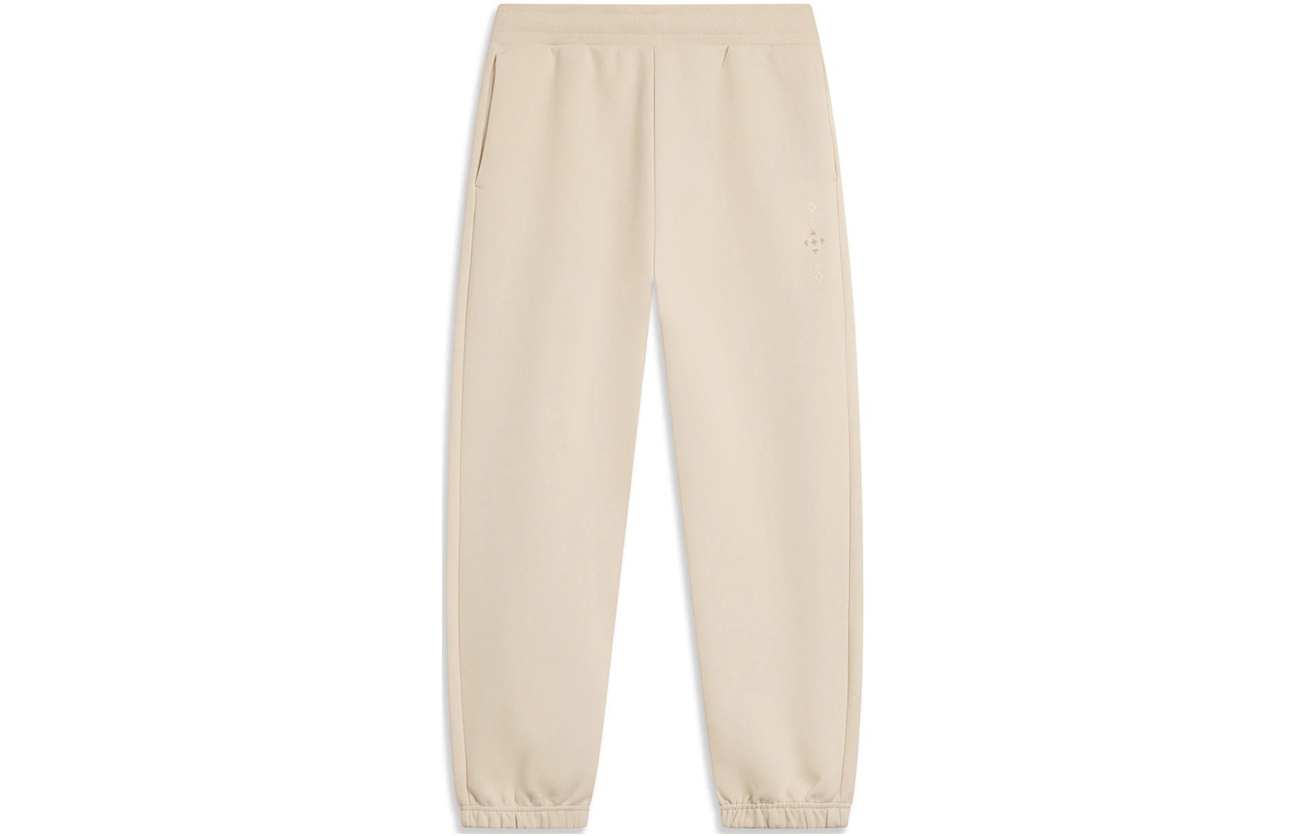 Li Ning Sports Lifestyle Collection China Culture Collection Knitted Sweatpants Women s Dusty Khaki AKLT906-1 XL