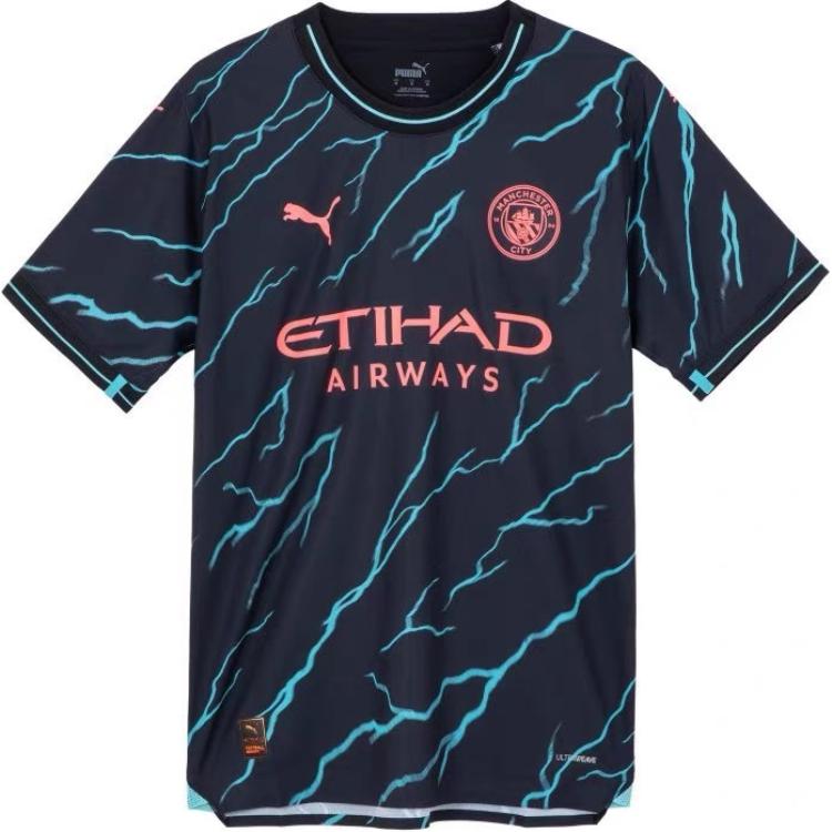 PUMA Manchester City 2023 24 Authentic Third Soccer Jersey Women s Blue 770458-03 L(UK 14)