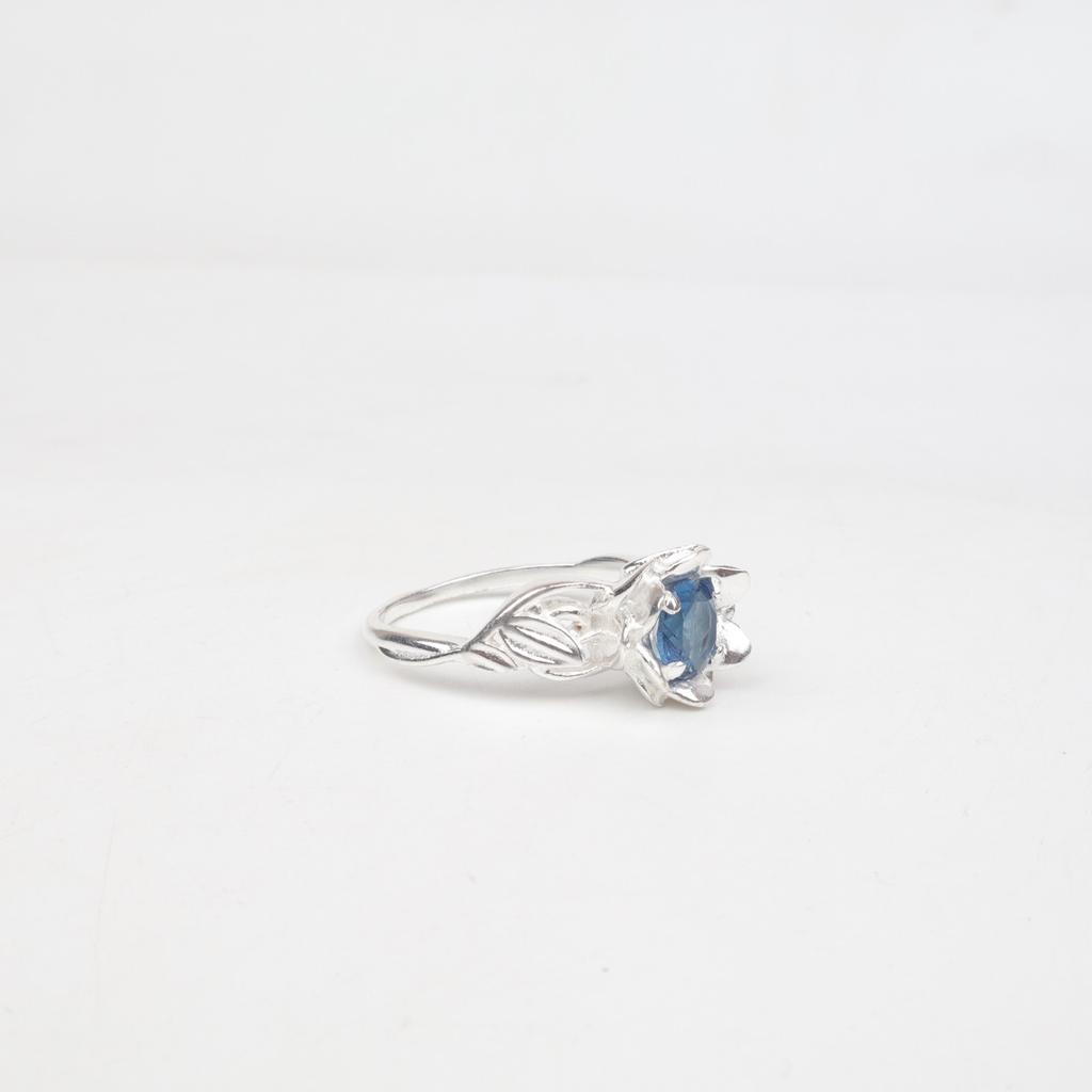 Natural London Blue Topaz Gemstone 925 Sterling Silver Jewelry Women's Ring Gift CZR-2-2