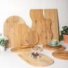 Creative Wavy Bamboo Tea Tray Irregular Ins Style Decoration Aromatherapy Serving Plate for Bread Fruit Dessert