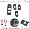 Lcojicep Window Lift Switch Cover Compatible with Ranger 2015-2021/Ford Everest, Window Lift Switch Cover Interior Button Trim Kit,Interior