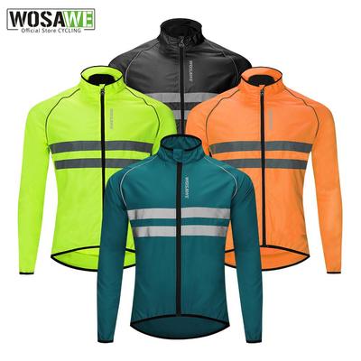 Wosawe Cycling Jackets Water Repellent Bike Windproof Windbreaker Reflective Bicycle Coat