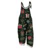 Damen Jumpsuit Print Casual Loose Vintage Schultergurt Baumwolle Leinen