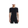 Under Armour Einfarbiges Logo Sport-T-Shirt Damen Tops Schwarz 1365716-002