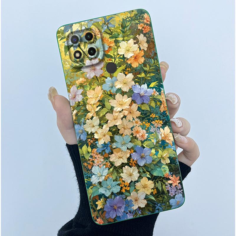 Fashion Simplicity Phone Case For Xiaomi Redmi 9C NFC Soft Liquid Silicone Fundas Redmi9C Redmi 9 C Camera Protection Cover Case