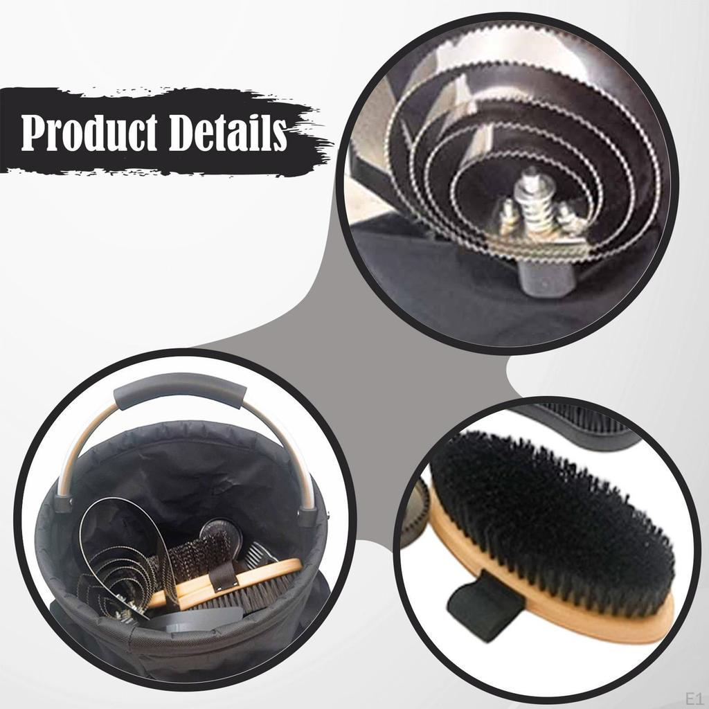 12Pcs Horse Grooming Kit Cleaning Tools Tack Room Accessories Bathing Sponge Gift Brush