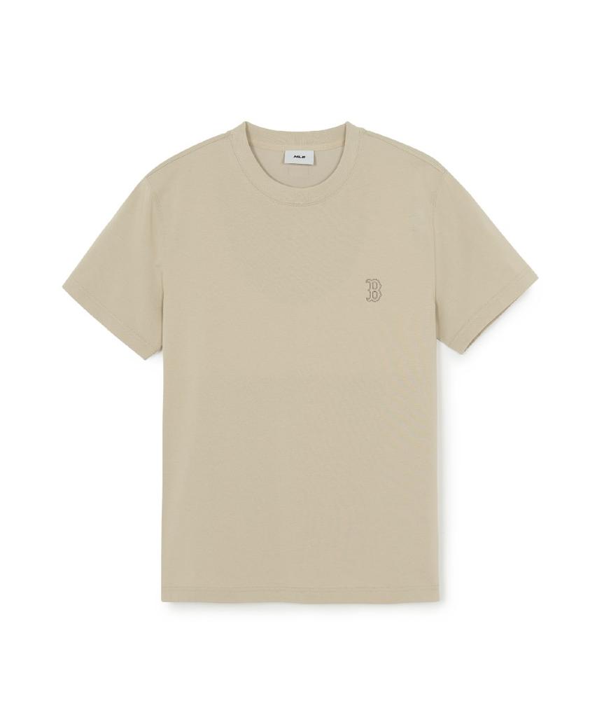 Emelbi Basic Comfortable Fit Short Sleeve T-Shirt Bos (Sand)