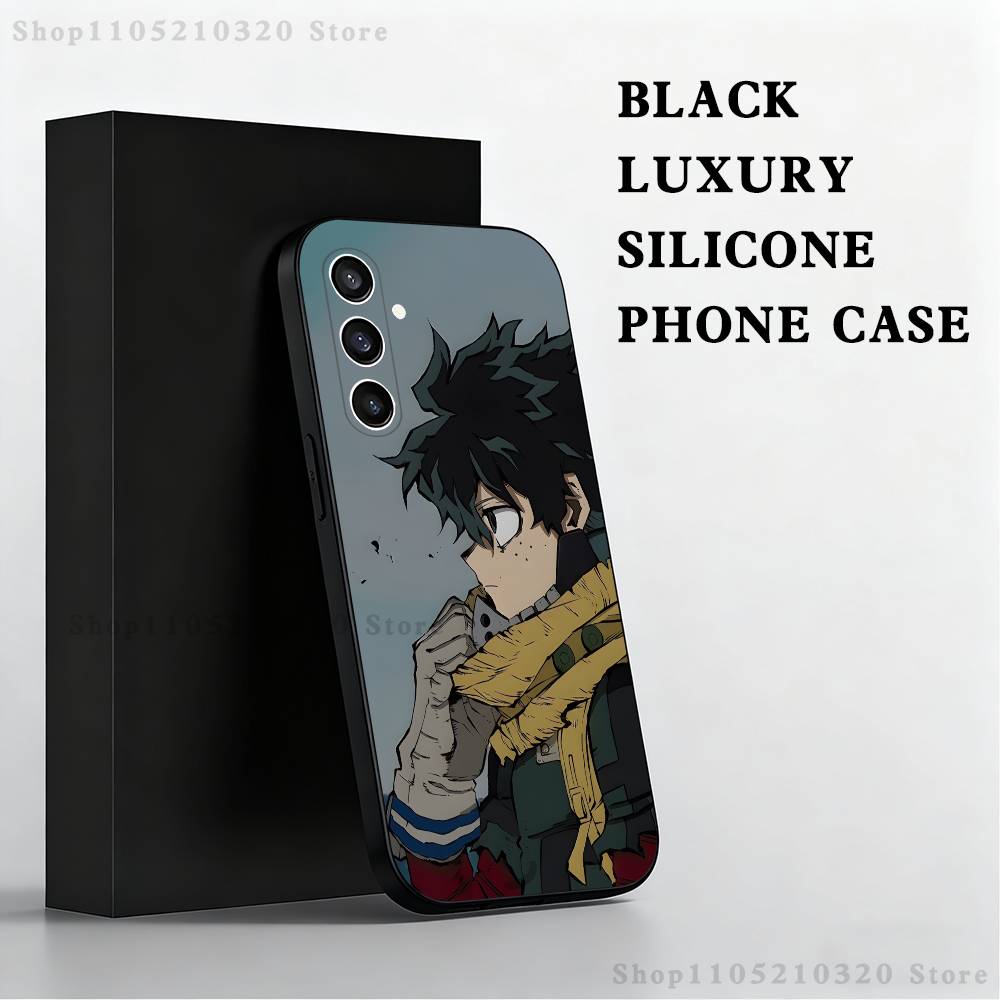 

My H-Hero Academia D-Deku Phone Case For Samsung S 25,24,23,22,30,21,10,9,Ultra,Plus,Lite,FE,4,5 G Black Soft Case SamsungA30S