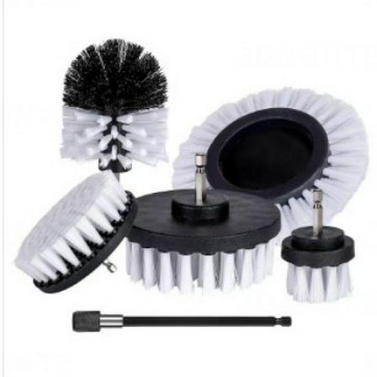 6-Piece Electric Drill Brush Set: Multi-Functional Cleaning for Kitchen, Bathroom, and Car.