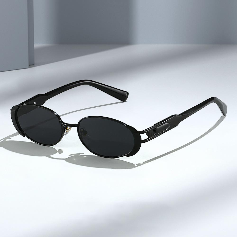 Retro Vintage Oval Sunglasses Women Men Steampunk Metal Frame UV400 Eyewear Outdoor Driving Sun Glasses