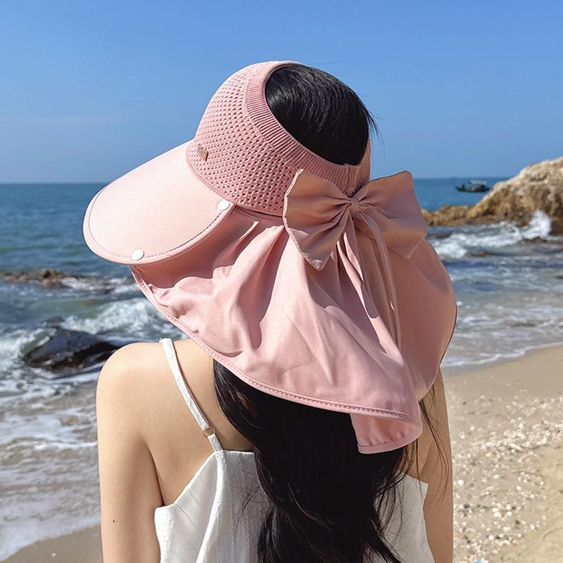 Summer Outdoor Outing Removable Shawl Neck Protection Shade Big Eaves Sun Protection Hat Women