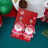 Festive Christmas Drop Earrings for Women Santa Snowman Gingerbread Candy Cane Snowflake Rhinestone Holiday Party Jewelry Gift
