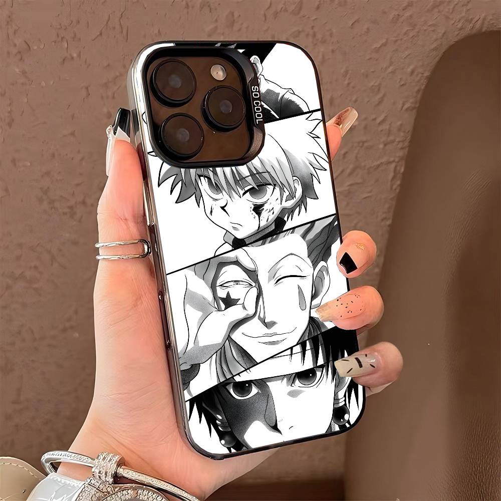 H-Hunter-Hunter Killua Phone Case for iPhone 17 17Air 16 15 14 13 12 11 Pro Max Plus Colorful Silver