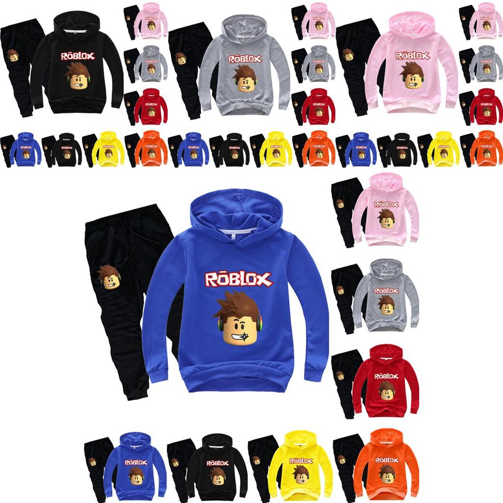Roblox Children Hoodie Set With Printed Long Sleeve Hoodie And Comfortable Pants