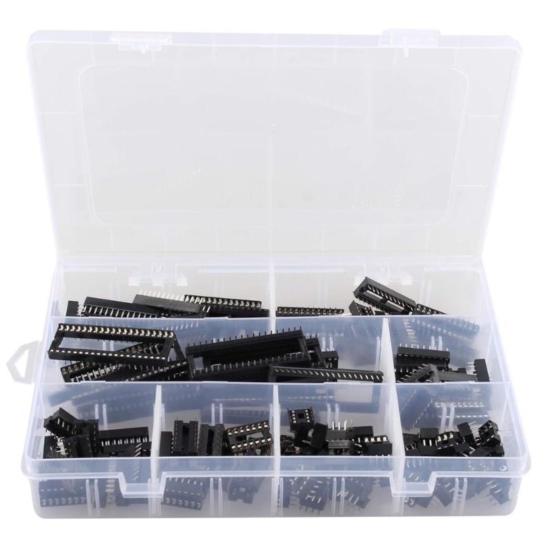 Comprehensive Set of 122 DIP IC Socket in Standard 2.54mm Pitches Square Solder Socket for Engineers DIY Enthusiasts