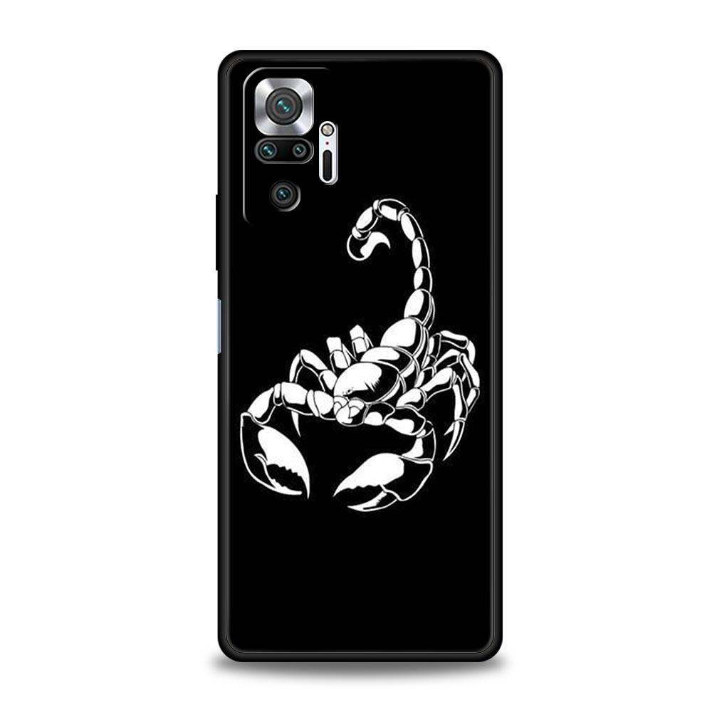 Cartoon Scorpion Phone Case For Xiaomi Redmi Note 14 13 5G 10 11 12 Pro Plus 4G 14C 13C 12C 10C Black Cover