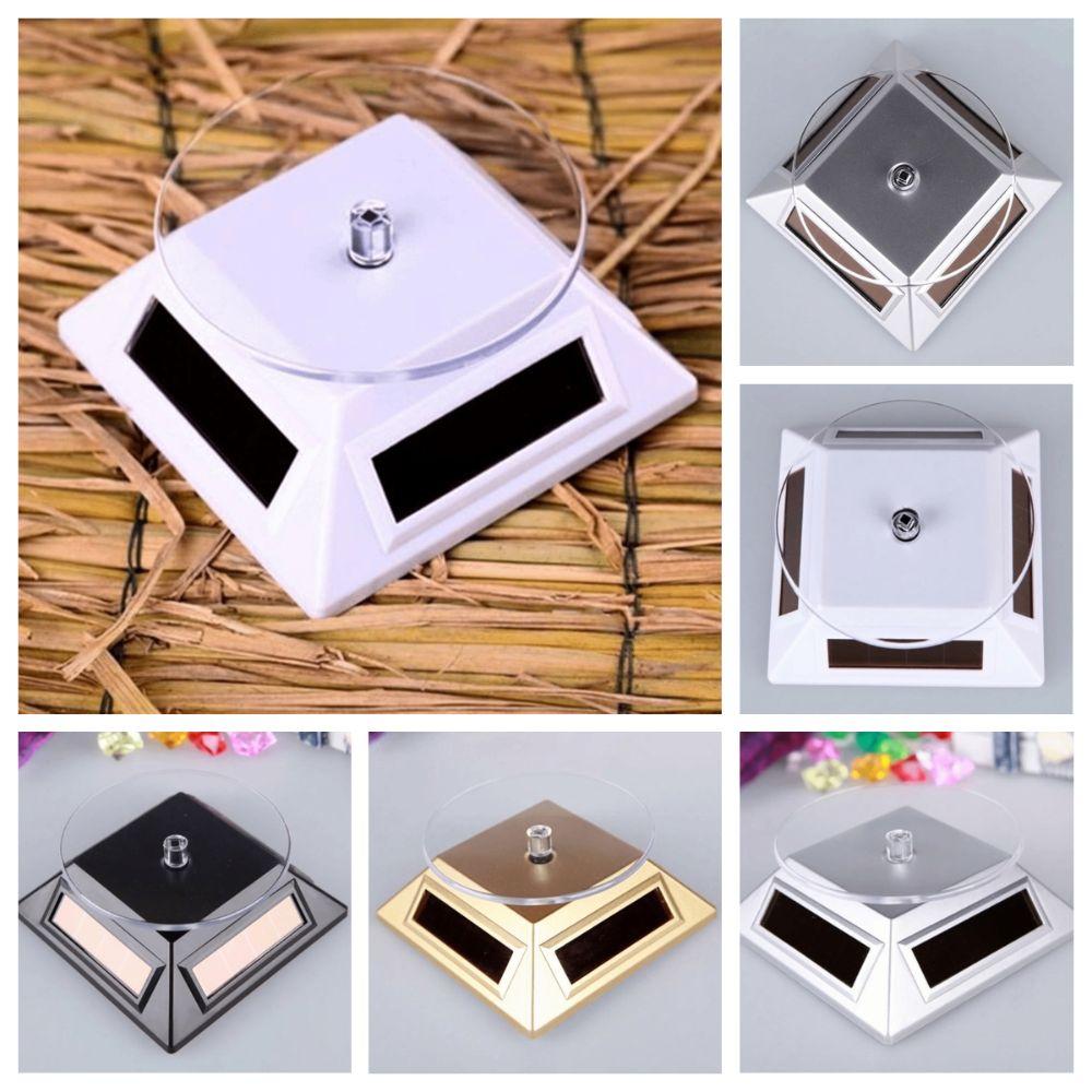 Compact Design Solar Turntable 360 Degree Rotation Revolving Platform Retail Showcase
