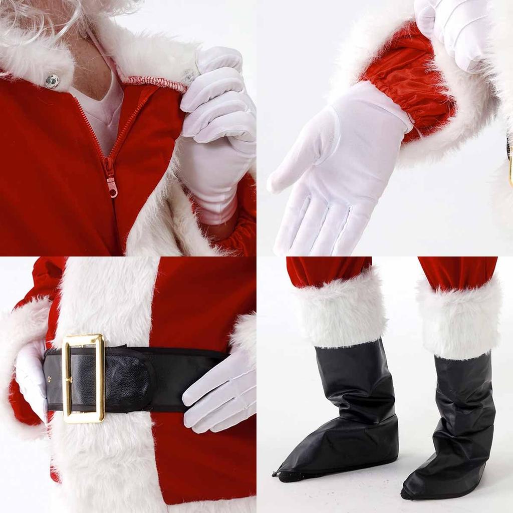[monoii] Authentic Santa Claus Costume, 11-Piece Set, Men's, Sizes S, M, L, 587