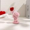 Kneeling Position Flocking Animal Bear Figurine  Birthday Proposal Confession
