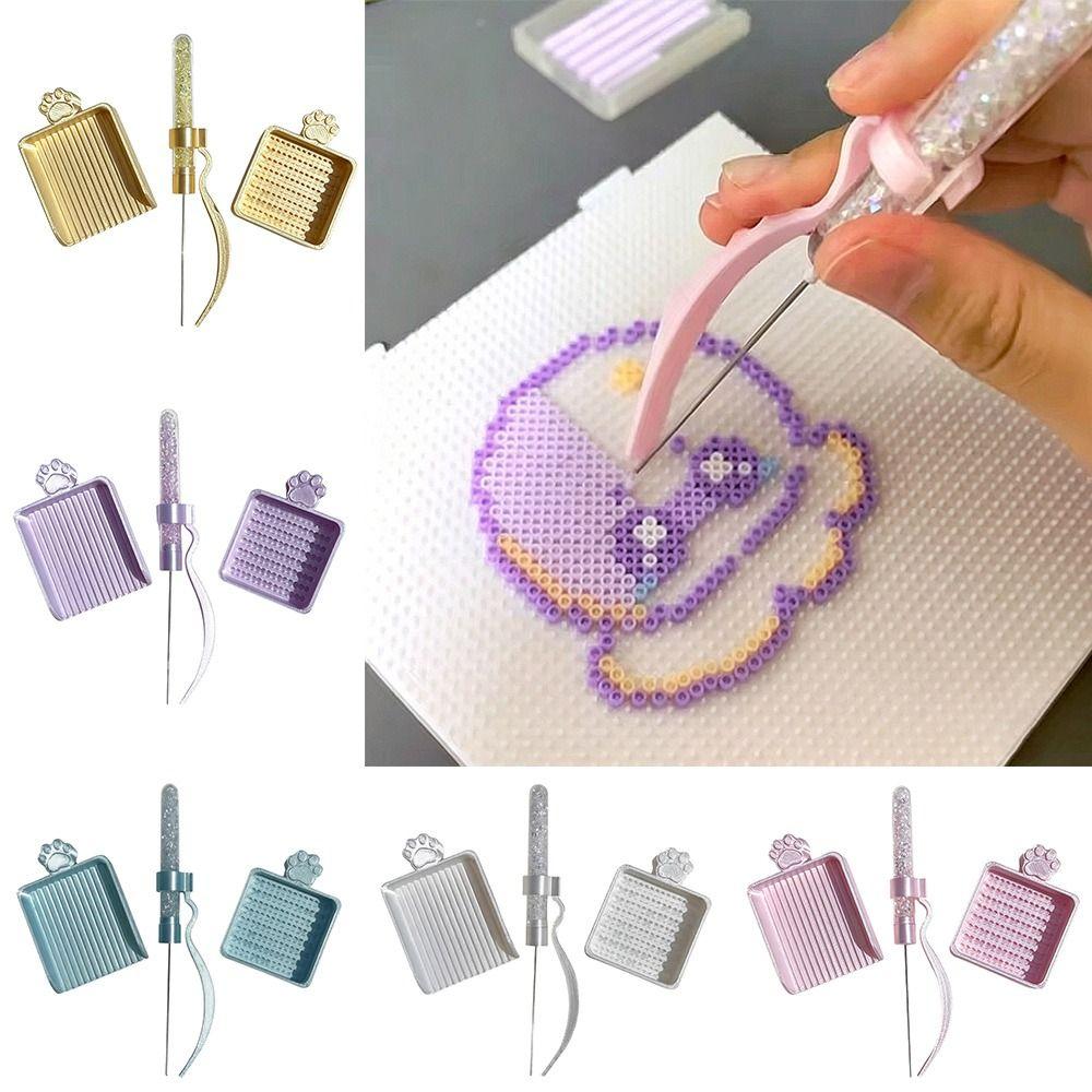3PCS Single Needle Perler Bead Pen Cat's Paw Collage Bead Tool New Bead Pick Pen