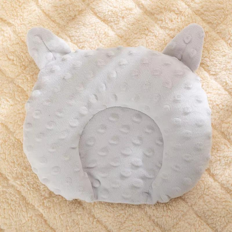Winter Cozy U-Shaped Cartoon Design Sleep Pad for Small Dogs-Deep Sleep ,Polyester Fleece,Elliptical Shape,Ideal for Toy Breed