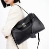 Sac fourre-tout uni en cuir véritable grande capacité pour femme Nouveau sac à bandoulière en cuir Mode 2026 Sac à main décontracté pour femme pour le travail
