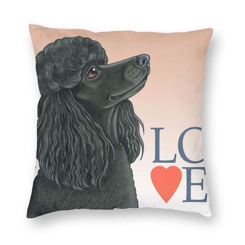 Pink Convertible Pillowcase White Poodle Home Decor Dog Lover Sofa Cushion Cover Living Room  Bedroom
