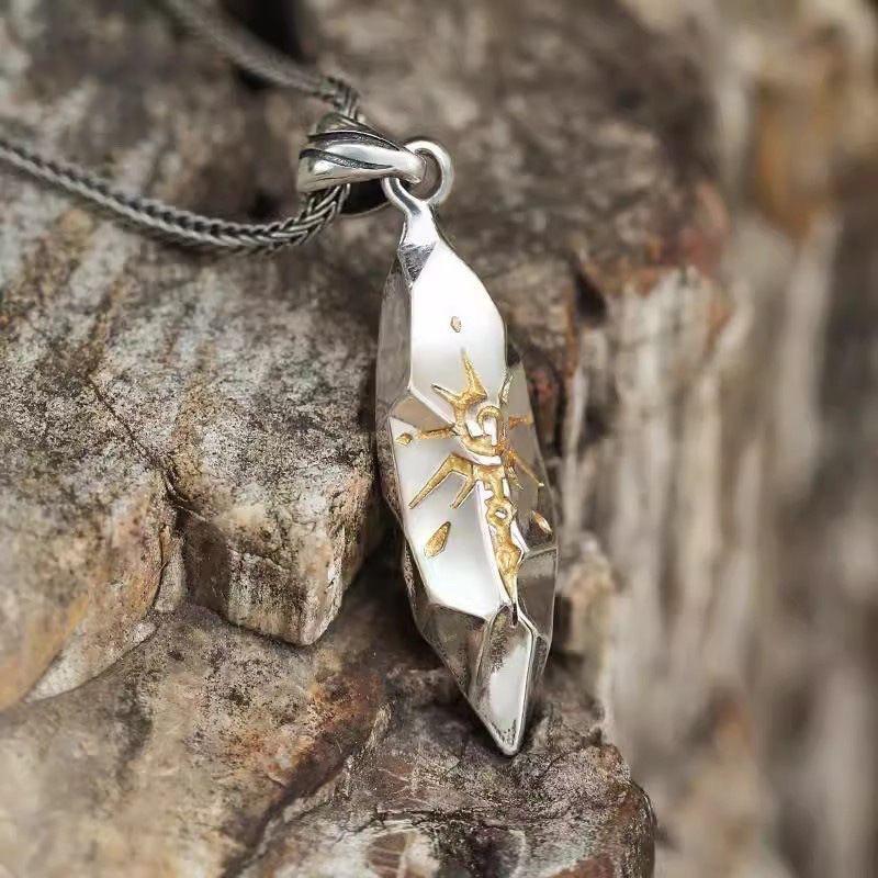 Wishing Stone Necklace Original Niche Wishing Stone Retro Men's Necklace Boys Design Meteorite Premium