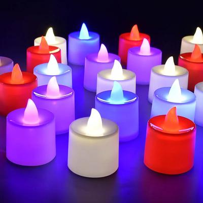 1/48 SZT. Bezpłomieniowa Świeca LED Dekoracja Świąteczna Ślubna Imprezowa Lampa Stołowa w Kształcie Serca Elektroniczne Zasilane Bateriami Świeczki Tealight