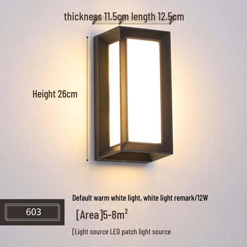 LED Waterproof Wall Light with Motion Sensor for Outdoor Garden or Balcony