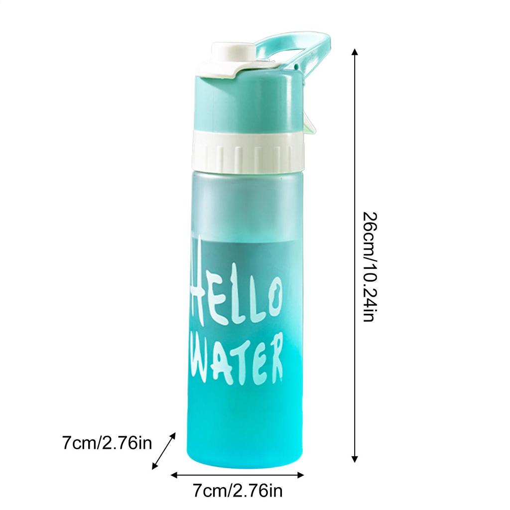 Misting Water Bottle Portable Running Water Bottle Leak-Proof Wear-Resistant Sports Drinking Supplies For Fishing Running Gym
