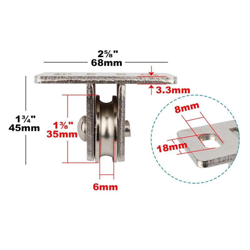 2 Pieces Pulley Block Pulley Roller for Material Handling and Moving DIY Projects Winch Wall Ceiling Mount Rope Cable Cord Guide