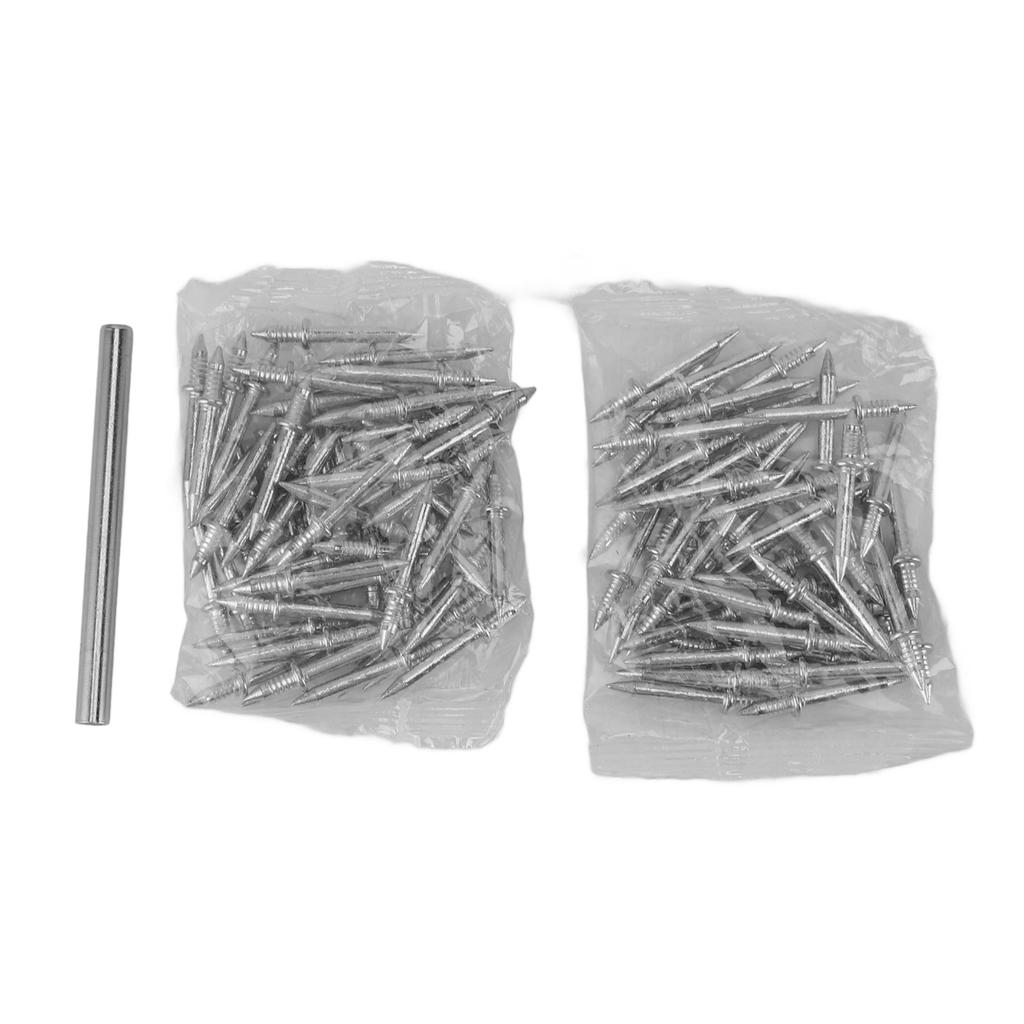 100pcs Double Skirting Thread Seamless Nail Secure Fixation Metal Double Ended Baseboard Nails