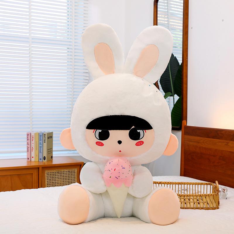 Ice Cream Bunny Plush Toy Children's Birthday Gift Sleeping Pillow Bay Window Ornament Healing Doll