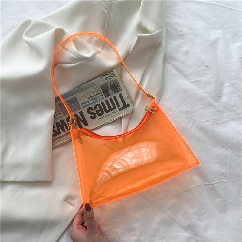 

Transparent Clear Jelly Handbag Shoulder Bags For Women Elegant Evening Bag