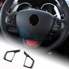 Car Steering Wheel Button Frame Panel Sticker LHD RHD For Renault Clio 3 2013 2014 2015 2016 2017 2018 Real Soft Carbon Fiber