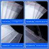 Self-Adhesive Transparent OPP Garment Bag, Dustproof, 30cm Width, Shirt Packaging with Logo Printing Option