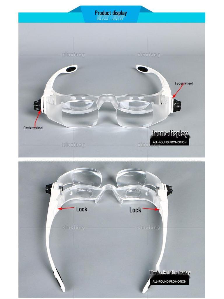 Enhanced Head-Mounted Magnifier Glasses: 1.5-3.8x Zoom for Reading, Myopia, and Screens