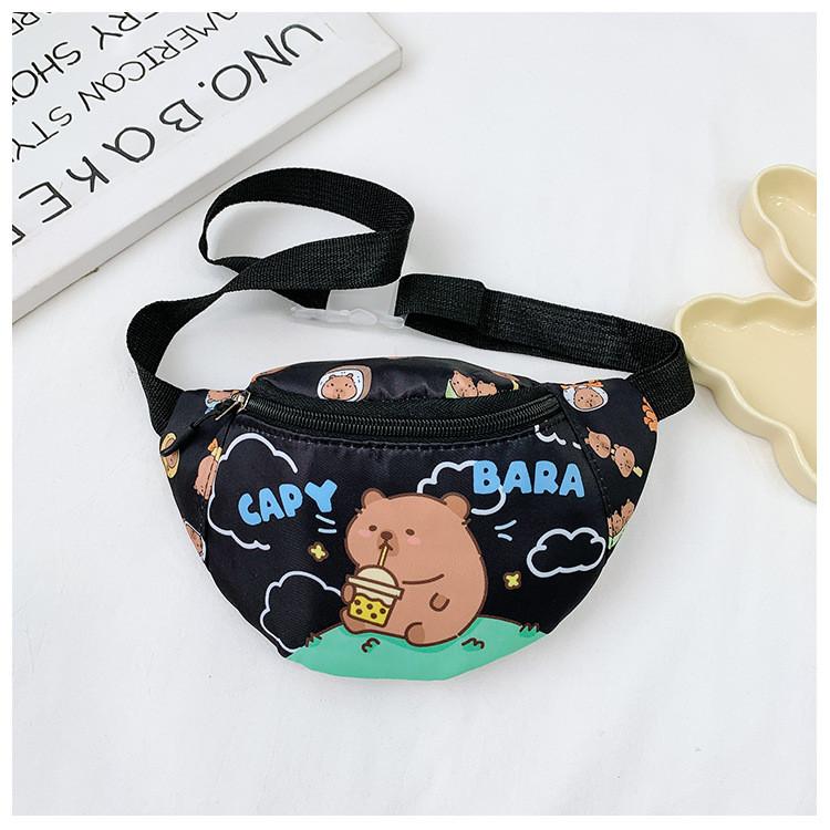 Crossbody Printed Capybara Chest Bag Children Cartoon Outdoor Leisure Waist Pack